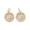 Brass Micro Pave Cubic Zirconia Pendants KK-D235-02G-03-1