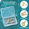 4Pcs 2 Styles Brass Micro Pave Cubic Zirconia & 2Pcs Stainless Steel Rhinestone Pendants Findings Kits FIND-TA0010-18-5