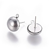Non-Tarnish 304 Stainless Steel Stud Earring Findings STAS-E464-01B-P-1