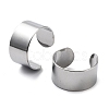 Non-Tarnish 304 Stainless Steel Cuff Rings STAS-M333-04B-P-1