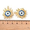 Rack Plating Brass Micro Pave Cubic Zirconia Pendants KK-H486-22G-01-3