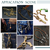 U-Shaped Brass Key Hook Shanckle Clasps KK-PH0004-97B-3