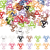 72Pcs 12 Colors Hollow Acrylic Beads Caps DIY-SC0025-76-1