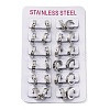 304 Stainless Steel Polishing effect Hoop Earrings EJEW-M001-14P-3