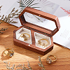 2-Slot Wooden Couple Rings Storage Boxes CON-WH0087-42A-5