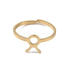 Real 18K Gold Plated 304 Stainless Steel Adjustable Finger Ring RJEW-L115-01G-05-2