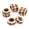 8 Rolls 4 Style Bake Theme Self-Adhesive Kraft Paper Stickers DIY-LS0003-42-4