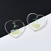 Transparent Resin Pendants RESI-N030-002B-4