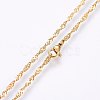 304 Stainless Steel Singapore Chain Necklaces X-MAK-L015-25C-1