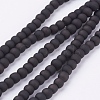 Painted Glass Round Bead Strands X-DGLA-S072-4mm-24-1