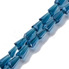 Transparent Electroplate Glass Beads Strands EGLA-H107-02A-PL02-1