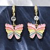 Brass Micro Pave Clear Cubic Zirconia Dangle Earrings EJEW-F362-16G-1