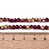 AB Color Plated Transparent Glass Rondelle Beads Strands EGLA-T029-4mm-10C-4