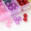Spray Painted Transparent Crackle Glass Beads Strands CCG-X0002-6mm-B-3