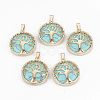 Synthetic Turquoise Pendants G-S292-10B-G-1