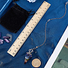 1Pc Clear Resin & Gemstone Chips Hexagonal Cone Pendant Dowsing Pendulums AJEW-SC0002-30-3