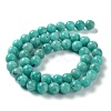 Natural Gemstone Amazonite Round Beads Strands G-O017-8mm-08C-7