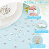 64Pcs 8 Style Light AB Style K9 Glass Rhinestone Cabochons RGLA-FG0001-09-4