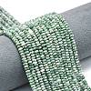 Natural Green Spot Jasper Beads Strands G-P575-A45-4x2mm-1
