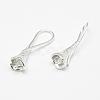 Brass Earring Hooks KK-F714-04S-2