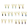 Natural Mixed Stone Hoop Earrings EJEW-P306-01G-2