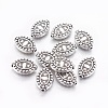 Tibetan Style Alloy Oval Beads TIBEB-2223-AS-LF-2