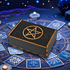 Rectangle Engraved Plywood Wooden Tarot Storage Boxes with Sliding Lid CON-WH20008-10B-6
