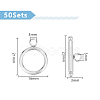 304 Stainless Steel Toggle Clasps STAS-UN0001-12-3