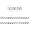 Tarnish Resistant 304 Stainless Steel Faceted Curb Chains CHS-G027-02P-2