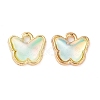 Rack Plating Alloy Glass Charms FIND-Q099-07G-05-1