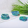 3Pcs 3 Size Synthetic Imperial Jasper Round Beaded Stretch Bracelets Set BJEW-SW00064-31-6