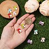 10Pcs 5 Colors Autumn Theme Alloy Enamel Pendants ENAM-YW0003-39-6