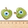 Handmade Evil Eye Lampwork Pendants LAMP-Q034-01-4