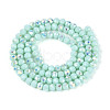 AB Color Plated Opaque Glass Rondelle Beads Strands EGLA-T029-4mm-09H-2