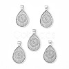 Alloy Pendant Cabochon Settings PALLOY-E436-87AS-1