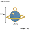 304 Stainless Steel Enamel Pendants STAS-OY013-68G-2