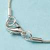 Brass Round Snake Chain Necklace Making KK-F763-07P-4