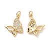 Brass Cubic Zirconia Pendants KK-G453-19G-1