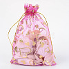 Heart Printed Organza Bags OP-R022-13x18-08-1