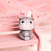 Cute Resin Glasses Cat Figurine Display Decorations ANIM-PW0001-155B-1