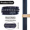 2 Yards Flat PU Imitation Leather Cords OCOR-CL0001-08B-2