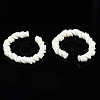 Polymer Clay Twist Rope Open Ring CLAY-N010-031-01-3