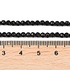 Natural Dyed & Heated Black Onyx Beads Strands G-A129-3mm-25-4