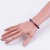 Natural Gemstone Beads Braided Bracelets BJEW-JB02949-4