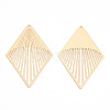 Rack Plating Brass Filigree Big Pendants KKC-T001-54KC-1