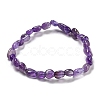 Natural Amethyst Bead Stretch Bracelets BJEW-K213-23-2