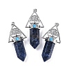 Natural Sodalite Faceted Pointed Bullet Big Pendants G-H076-02P-013-1