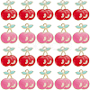 40Pcs 2 Colors Light Gold Plated Alloy Enamel Pendants FIND-SC0013-20-1