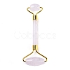 Cherry Quartz Glass Brass Face Massager MRMJ-G009-09G-1