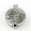 Rack Plating Hollow Brass Diffuser Locket Pendants KK-S666-AS-3